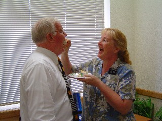 Sister Markham feeds the first of many